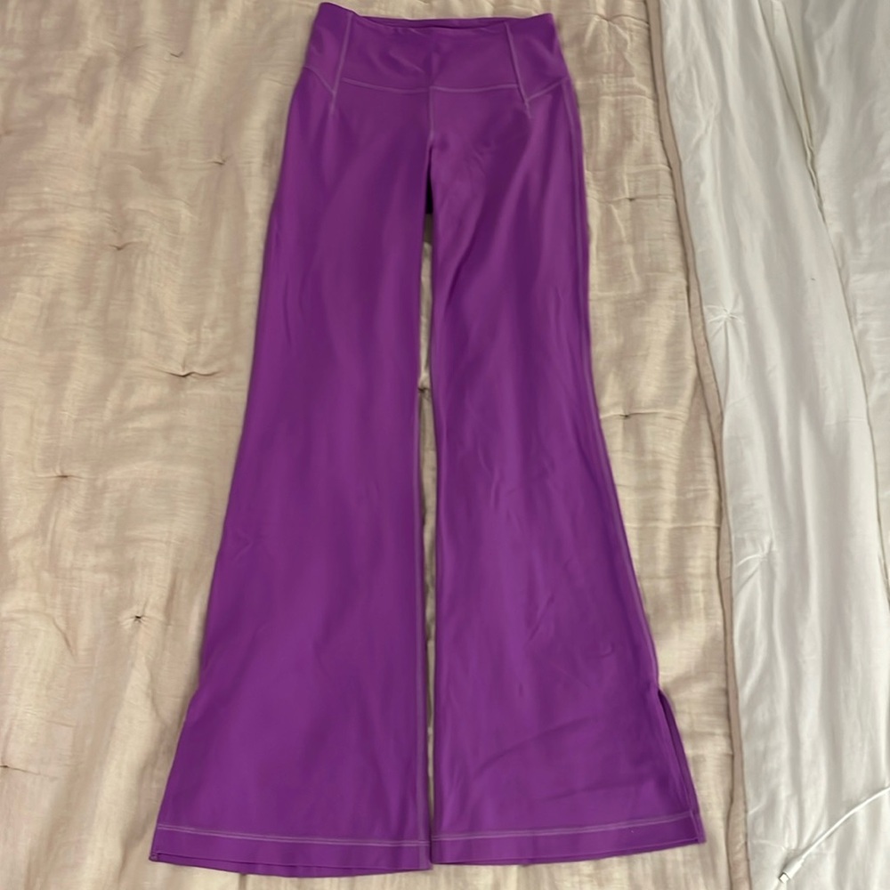 Groove split hem flare - 6 Violet